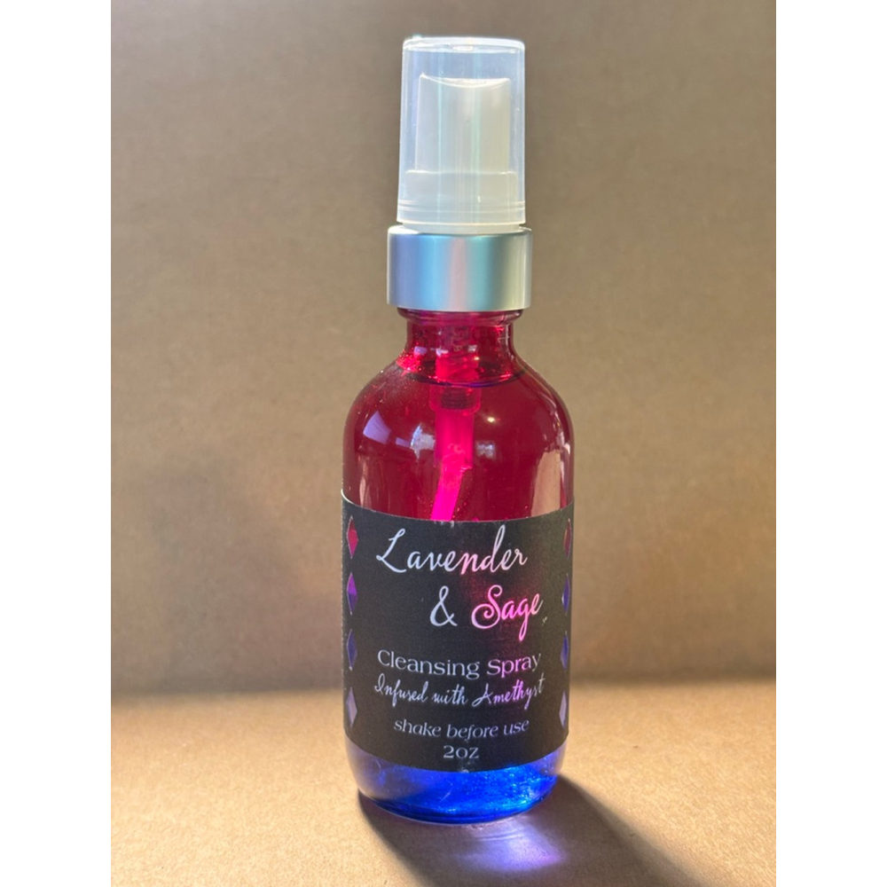 Sapphire & Sage Lavender & Sage Cleansing Spray Pink Blue 2oz